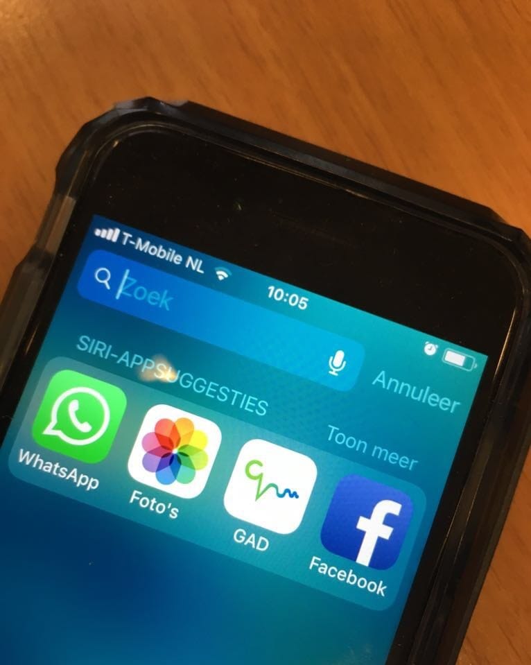 nieuwe app GAD